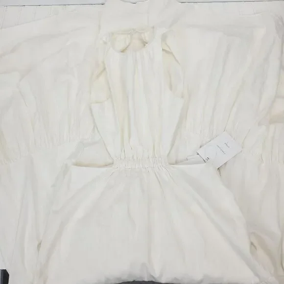 Significant Other Poppy Cut-Out Maxi Dress Ivory White Small - Picture 7 of 13